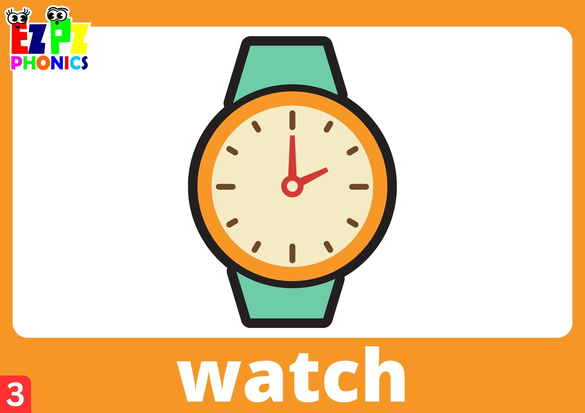 Letter W Words Phonics Flashcards with Images and Words Free Printable PDF or View Online For Homeschool Parents and Teachers to Teach Kindergarten and Preschool Children Group 3